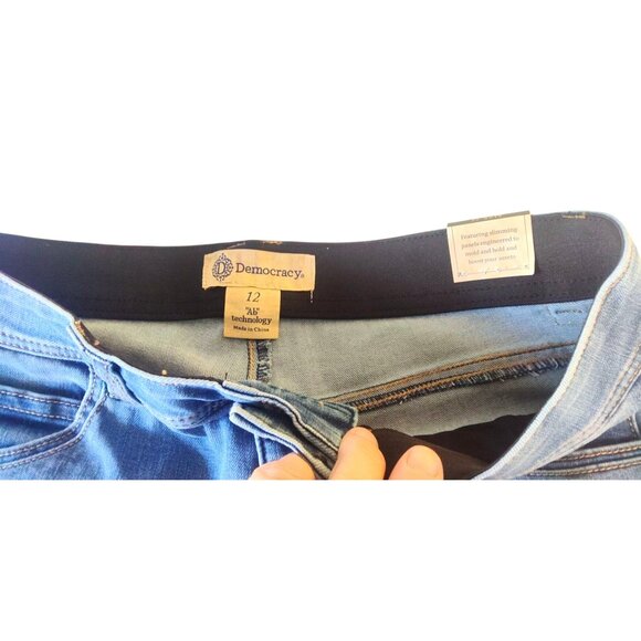 Democracy Womens 12 High Rise Slim Straight  Jeans W/Ab Technology Curv Equality - Picture 5 of 15